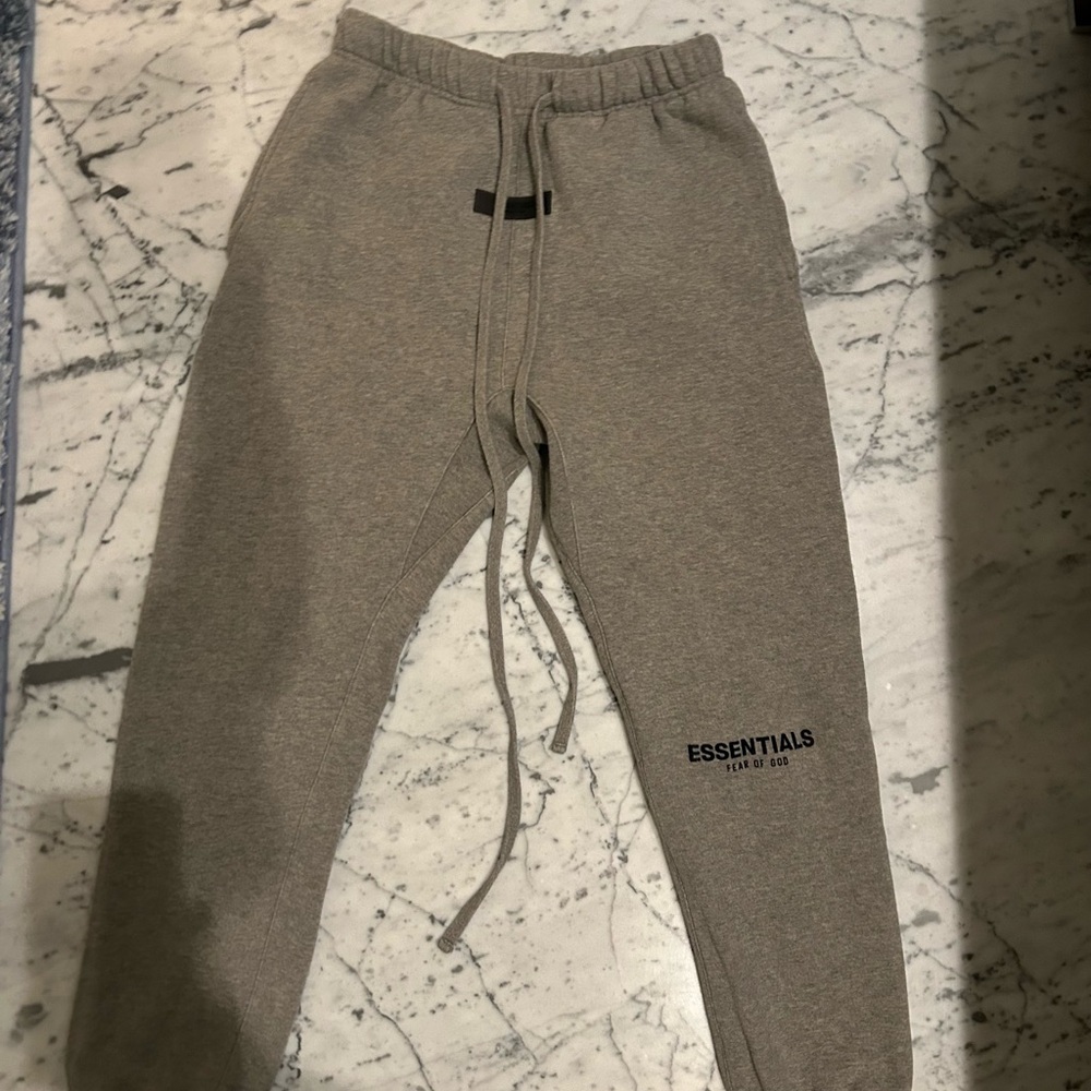 grey essentials fear of god sweatpants